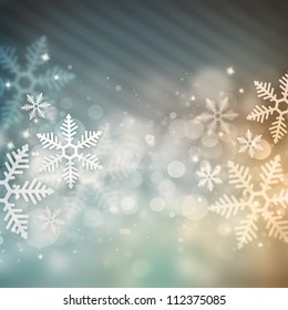 Beautiful Snowflake Christmas Background