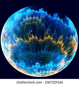 Beautiful sphere with a galaxy inside.