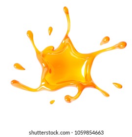 Orange Liquid Splash Orange Colour Fluid Stock Illustration 1538913068