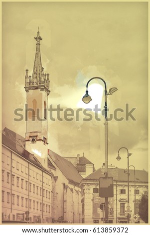 Similar – Image, Stock Photo homeland Climatic spa Town