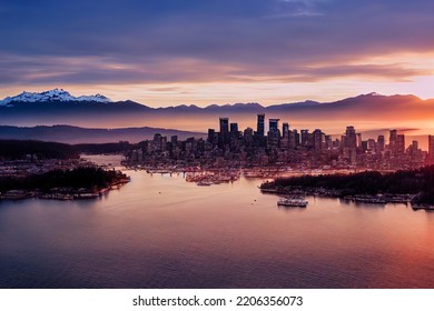 Beautiful View Of Downtown Vancouver Skyline