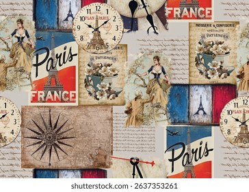 beautiful vintage patchwork seamless pattern