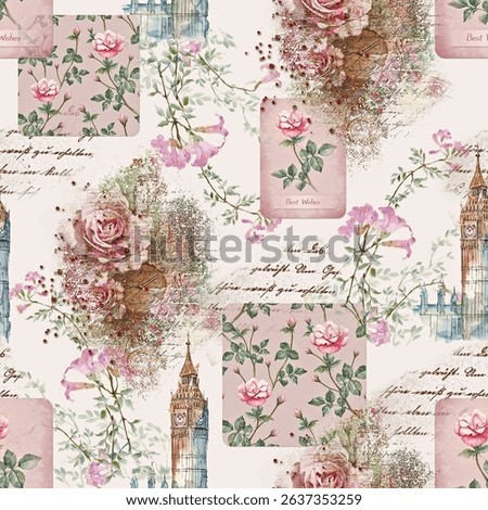 beautiful vintage patchwork seamless pattern