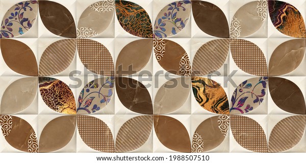 A Beautiful Wall Art, 3D illustration wall tiles design, Wallpaper Design from our Corporate Office Wallpaper collections for Your Home or Office Will Give Your Office Room a Refreshing Look.