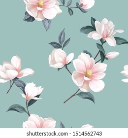 Beautiful Watercolor Flowers For Your Design And Floral Pattern For Wallpaper Or Fabric