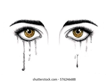 Crying Girl Drawing Images Stock Photos Vectors Shutterstock