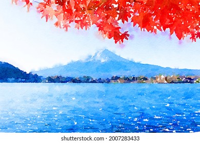 秋富士山 のイラスト素材 画像 ベクター画像 Shutterstock