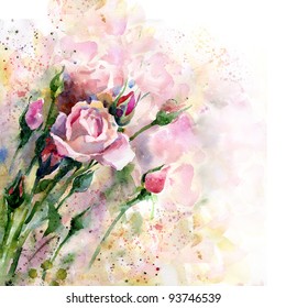 Water Painting Flower Images Stock Photos Vectors Shutterstock