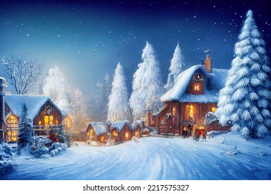  Beautiful winter house and christmas tree on the mountain - Powered by Shutterstock