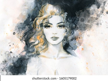 Watercolor Art Women Images, Stock Photos & Vectors | Shutterstock
