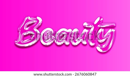 Beauty 3D editable text effect Template Suitable for Chrome Style