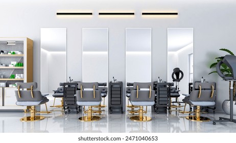 Beauty Salon interior, 3D Rendering - Powered by Shutterstock