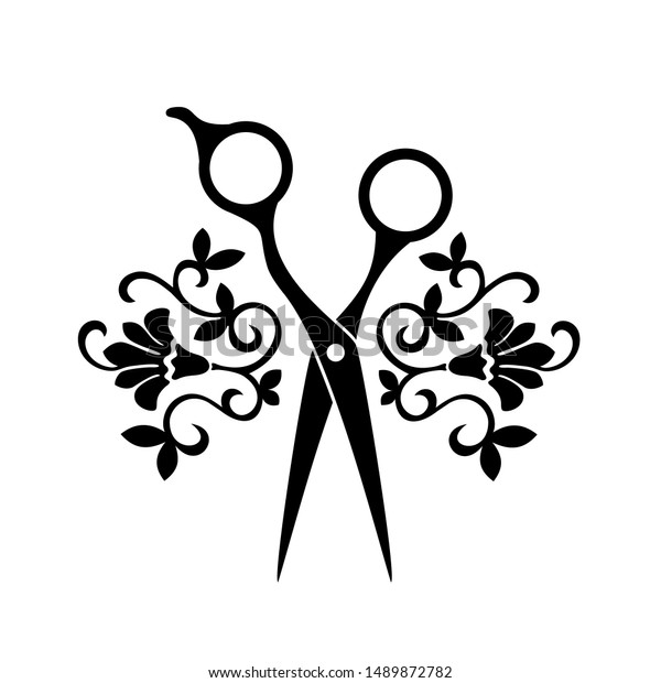 Beauty Salon Logo Barbershop Logotype Scissors Stock Illustration ...