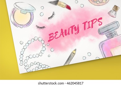 Beauty Tips Makeup Accessories Concept