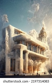 Beaux Art Architecture, Digital Art Style, 3d Illustration