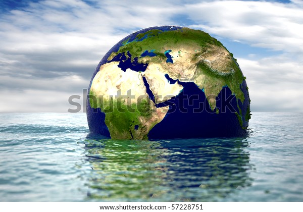 Because Global Warming Planet Earth Begins Stock Illustration 57228751