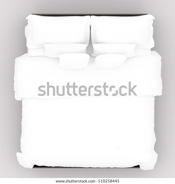 Bed Soft Mattress Top View 3d Stock Illustration 510258445