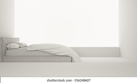 Bedroom Empt space- 3d rendering  - Shutterstock ID 556248607