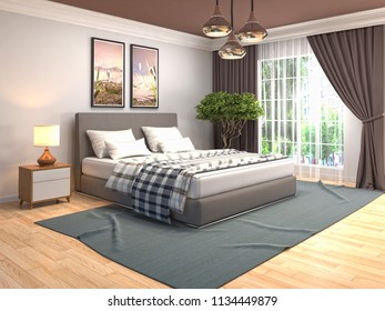 Bedroom Interior 3d Illustration 260nw 1134449879 