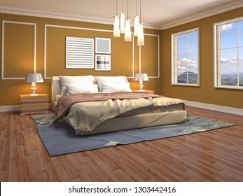 Luxurious Hotel Bedroom Stock Illustrations Images