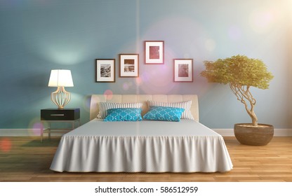 Bedroom Interior 3d Illustration 260nw 586512959 