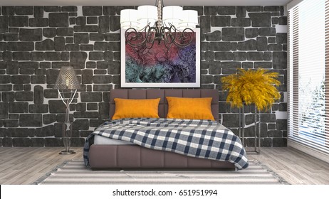 Bedroom Interior 3d Illustration 260nw 651951994 