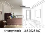 bedroom, interior visualization, 3D illustration