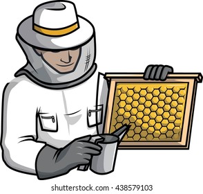 Bee Keeper  Illustration Design