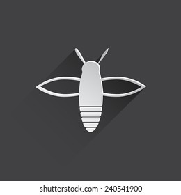 bee web flat icon illustration.