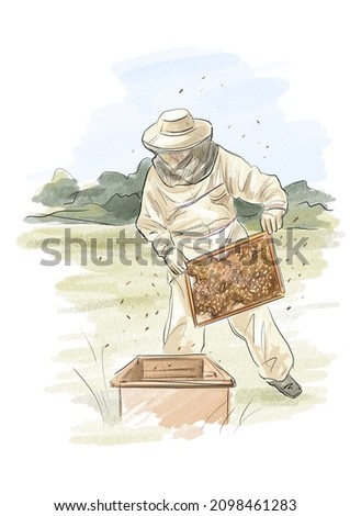  A Beekeeper in the garden 