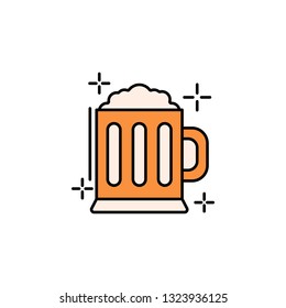 Beer, alcohol icon. Element of color St Patricks day icon. Premium quality graphic design icon. Signs and symbols collection icon for websites, web design, mobile app - Powered by Shutterstock