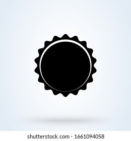 Beer Bottle Cap . Illustration Isolated Icon. 