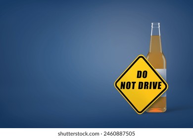 Beer bottle with Do Not Drive sign. 3D Illustration - Powered by Shutterstock