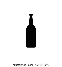 Beer Bottle Icon. Raster Illustration