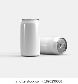 Beer, Coke, Soda Or Energy Drink Can Mock Up Blank Template. 3D Rendering