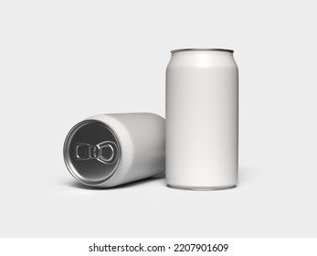 Beer, Coke, Soda Or Energy Drink Can Mock Up Blank Template. 3D Rendering