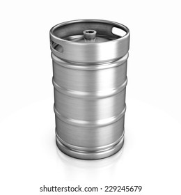 Beer Keg Isolated On White 