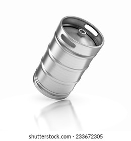 Beer Keg Isolated On White 