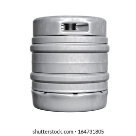 Beer Keg - Isolated Over White Background