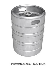 Beer Keg - Isolated Over White Background