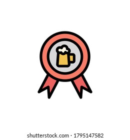 Beer, label icon. Simple color with outline illustration elements of international beer day icons for ui and ux, website or mobile application - Powered by Shutterstock