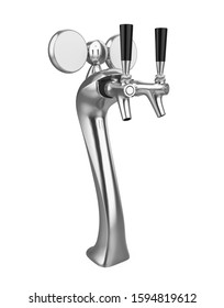 Beer Tap Isolated. 3D Rendering