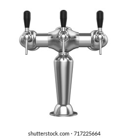 Beer Tap Isolated. 3D rendering