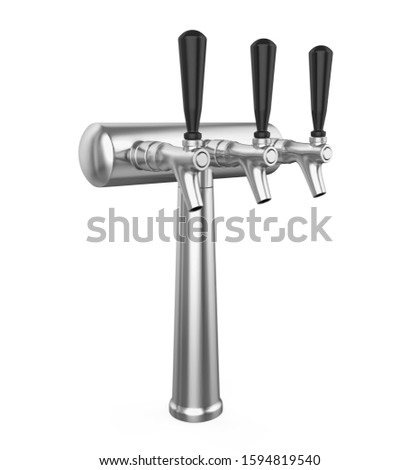 Beer Tap Isolated. 3D rendering