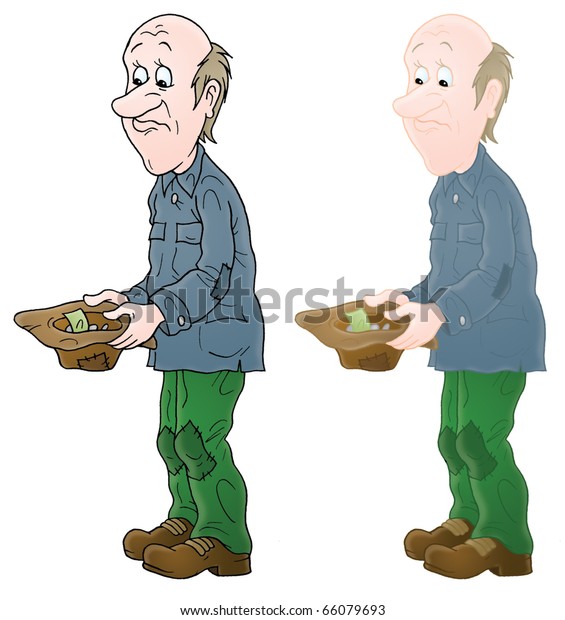 Beggar Stock Illustration 66079693