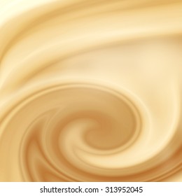 beige abstract swirl background, cream, white chocolate or milk and coffee satin background