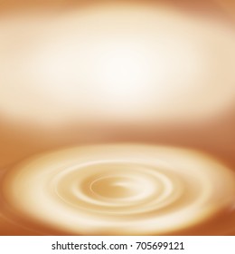 Beige Background Abstract Swirl Background, Creamy Background With Empty Copy Space  To White Chocolate Or Milk And Coffee Advertising Project Design Template