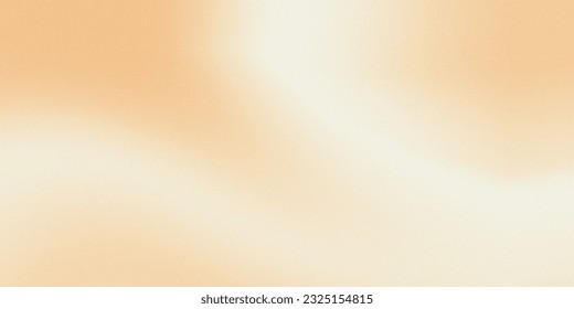 Beige grainy texture gradient background. Warm pastel liquid shape illustration.