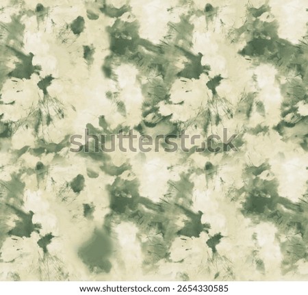 Beige and green tie dye pattern creates a seamless abstract background