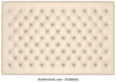 Beige Luxury buttoned leather mattress useful as background. Extralarge resolution